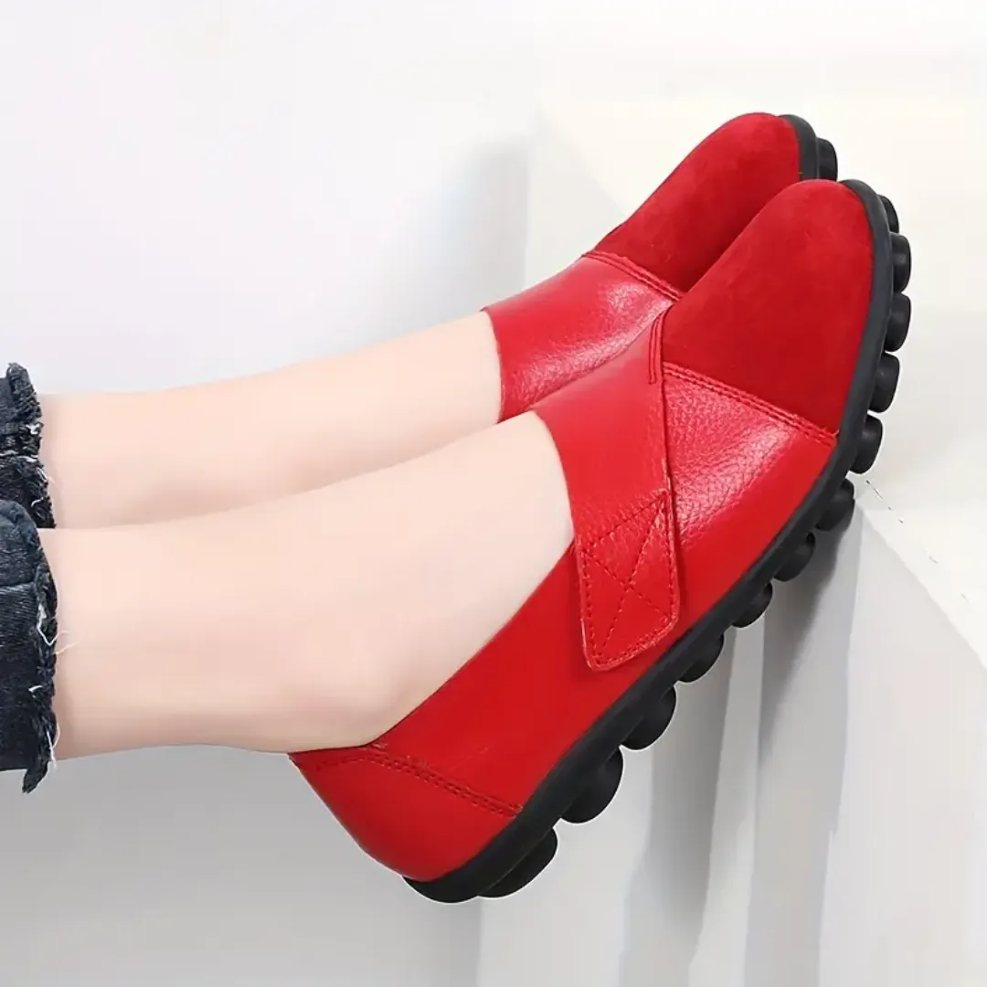 Uniqcomfy Wide Toe Box & Wide Size Leather Moccasin - Basic Colors