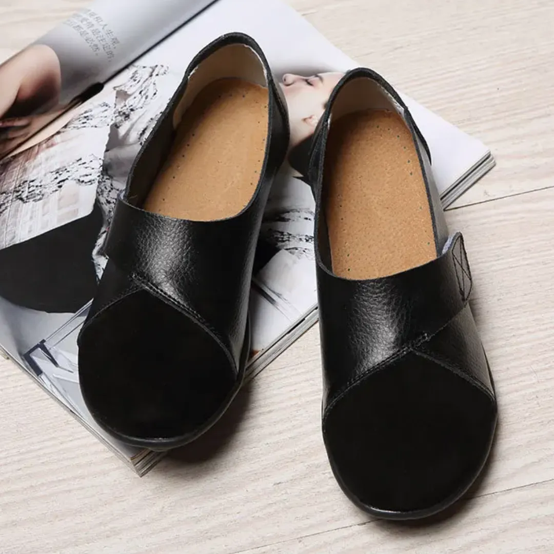 Uniqcomfy Wide Toe Box & Wide Size Leather Moccasin - Basic Colors