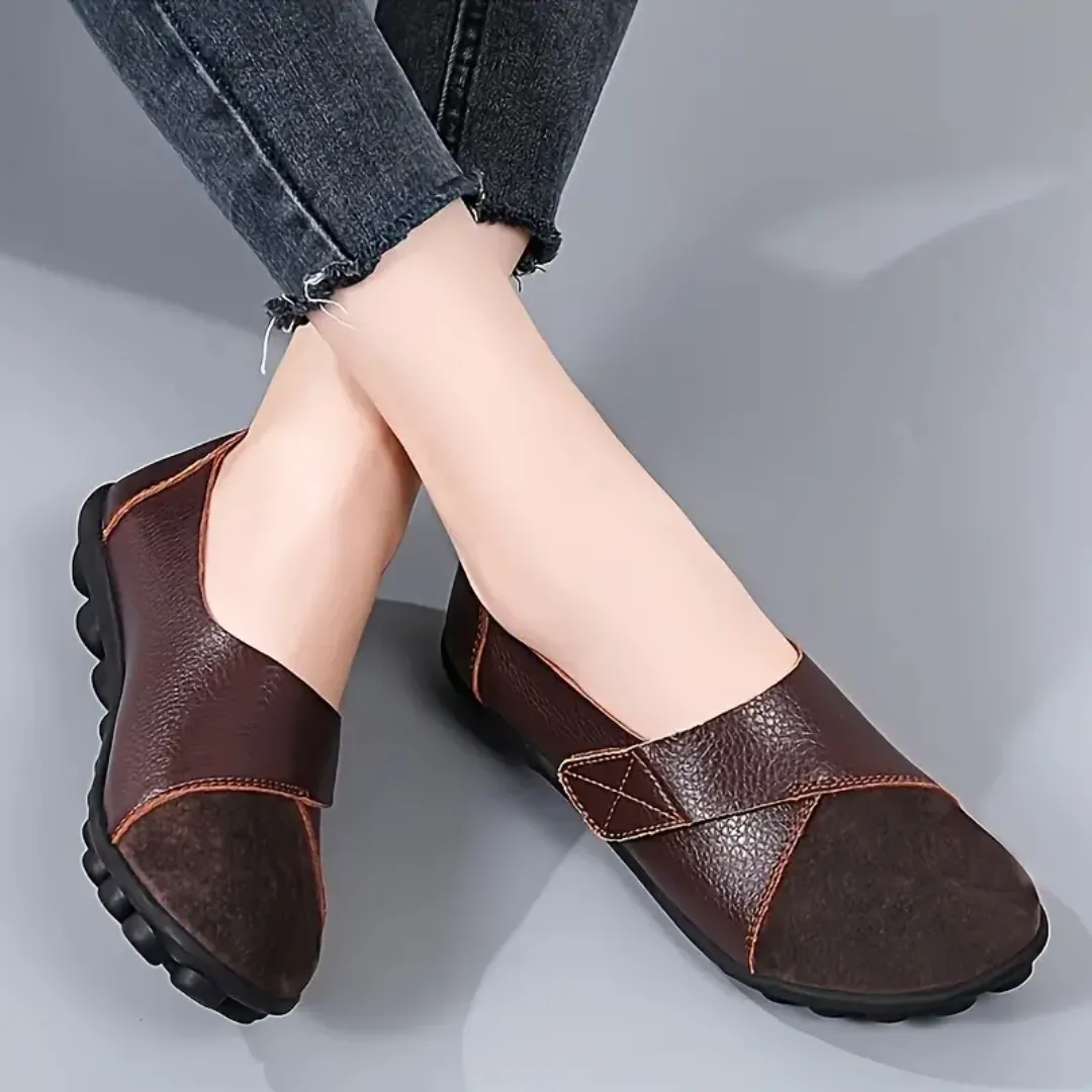 Uniqcomfy Wide Toe Box & Wide Size Leather Moccasin - Basic Colors