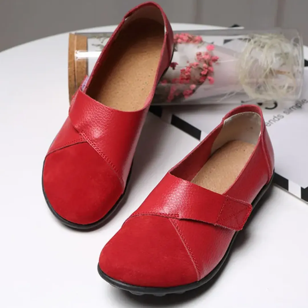 Uniqcomfy Wide Toe Box & Wide Size Leather Moccasin - Basic Colors