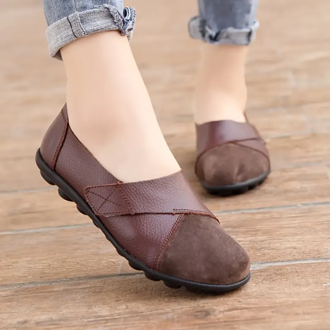 Uniqcomfy Wide Toe Box & Wide Size Leather Moccasin - Basic Colors