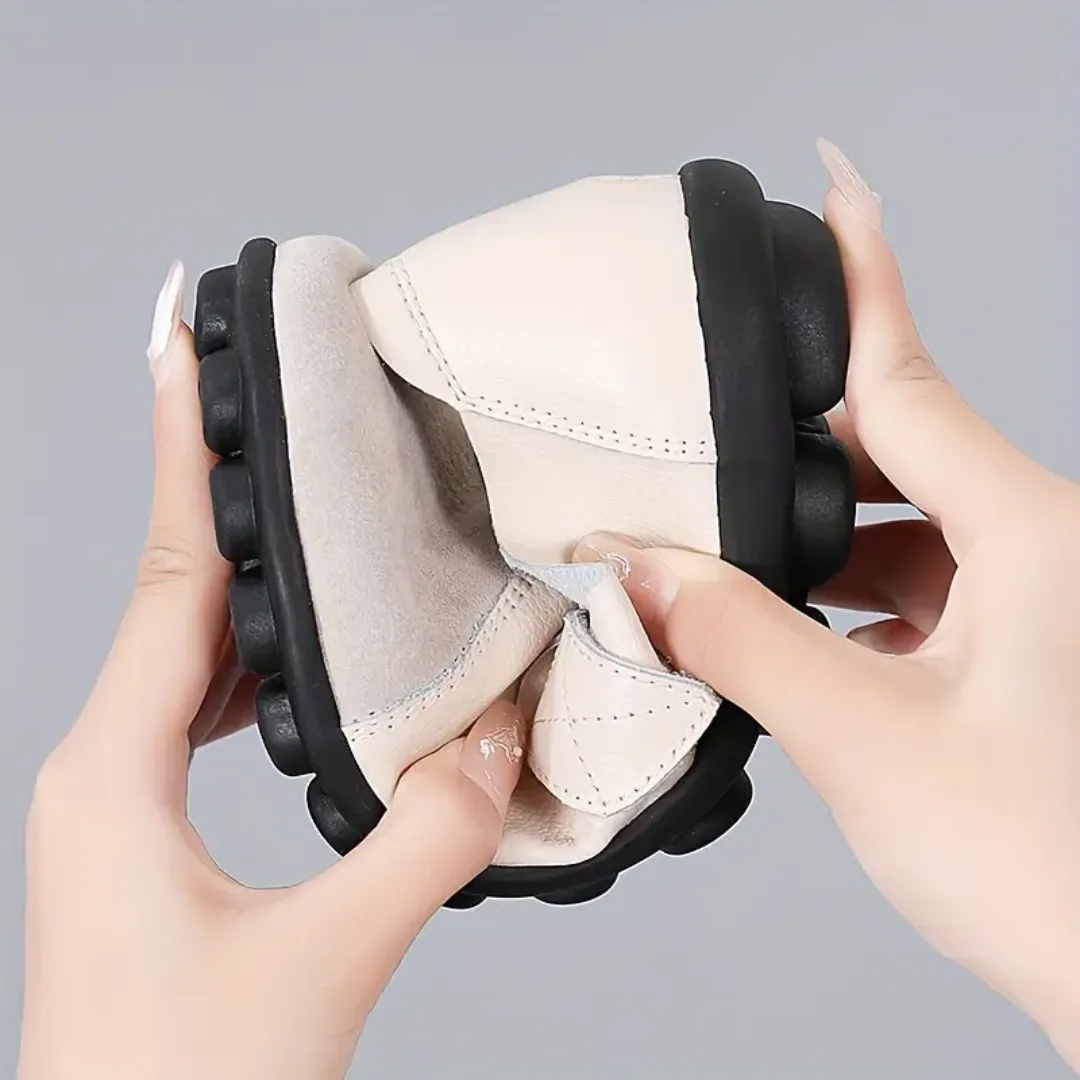 Uniqcomfy Wide Toe Box & Wide Size Leather Moccasin - Basic Colors