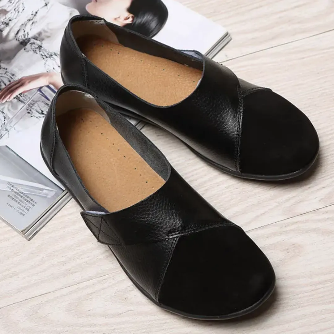 Uniqcomfy Wide Toe Box & Wide Size Leather Moccasin - Basic Colors