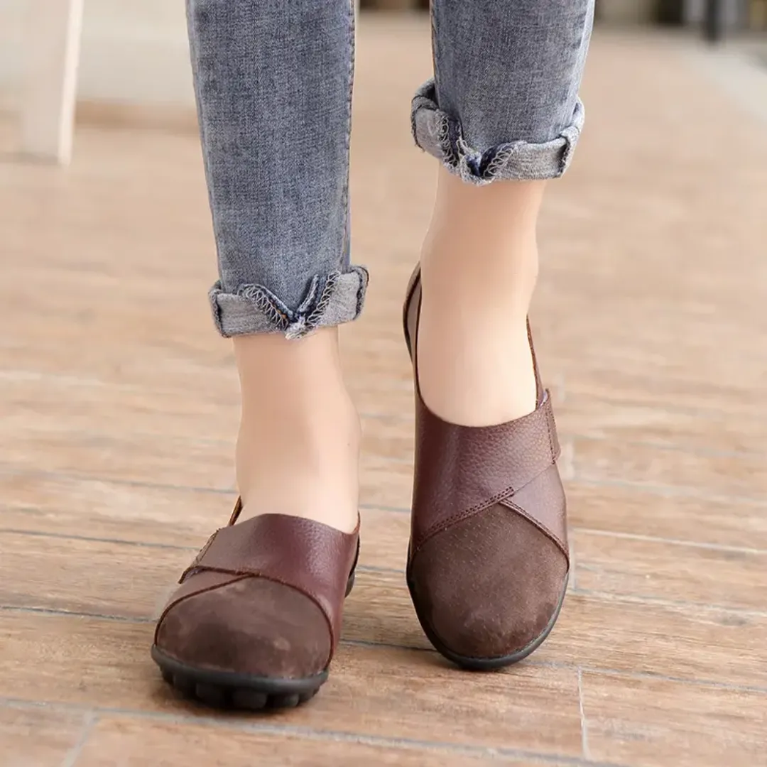 Uniqcomfy Wide Toe Box & Wide Size Leather Moccasin - Basic Colors