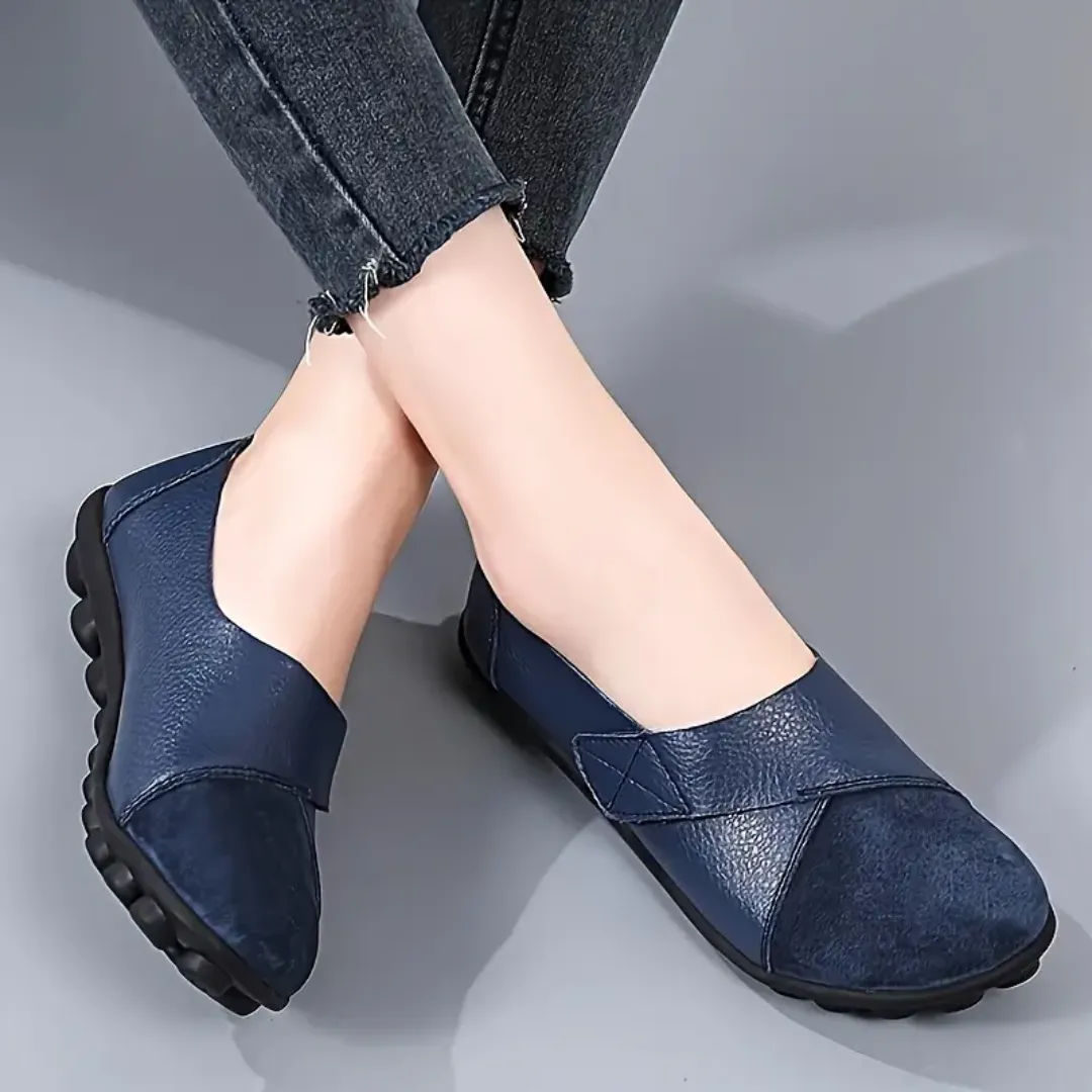 Uniqcomfy Wide Toe Box & Wide Size Leather Moccasin - Basic Colors