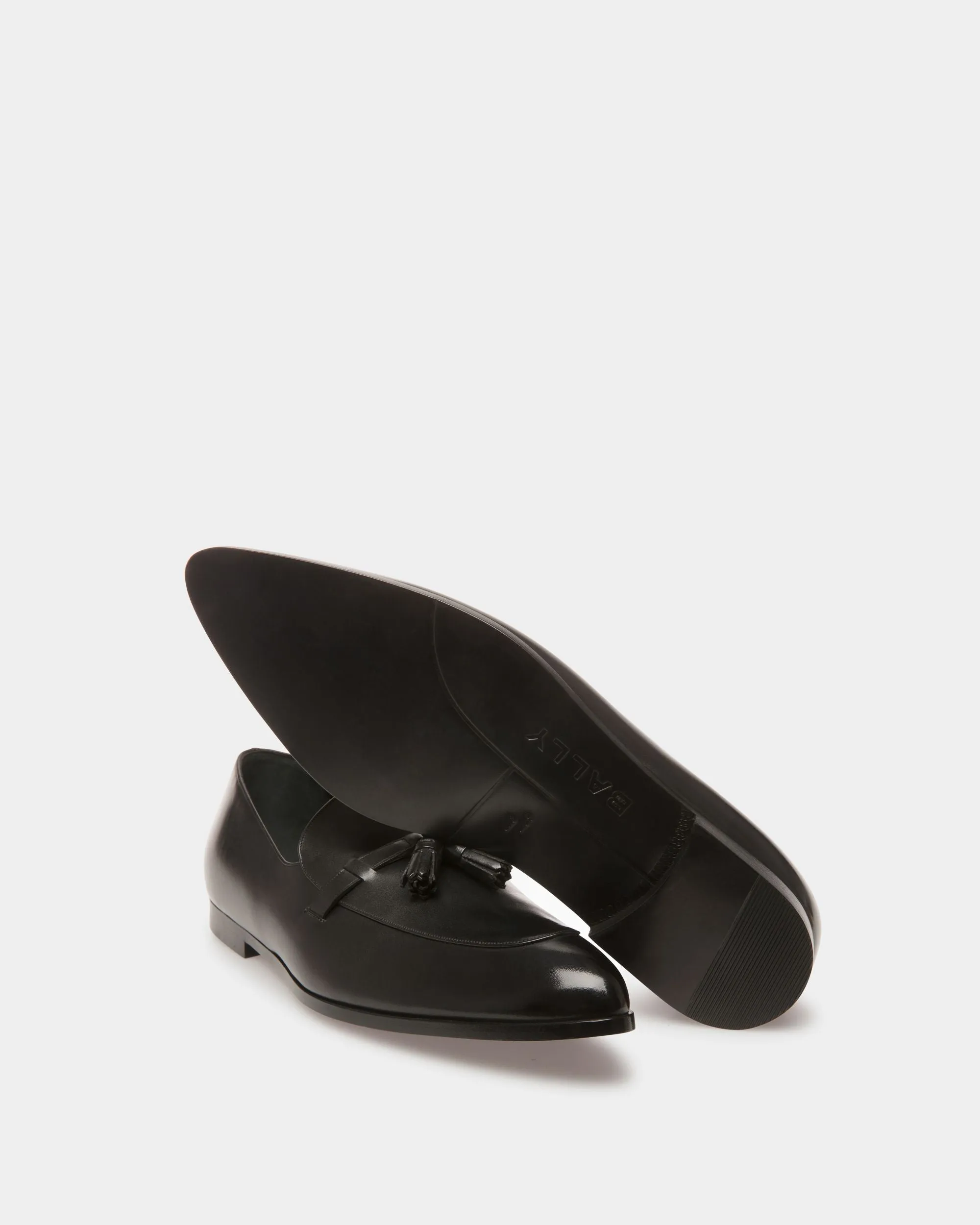 Vegas Flat Loafers In Black Leather