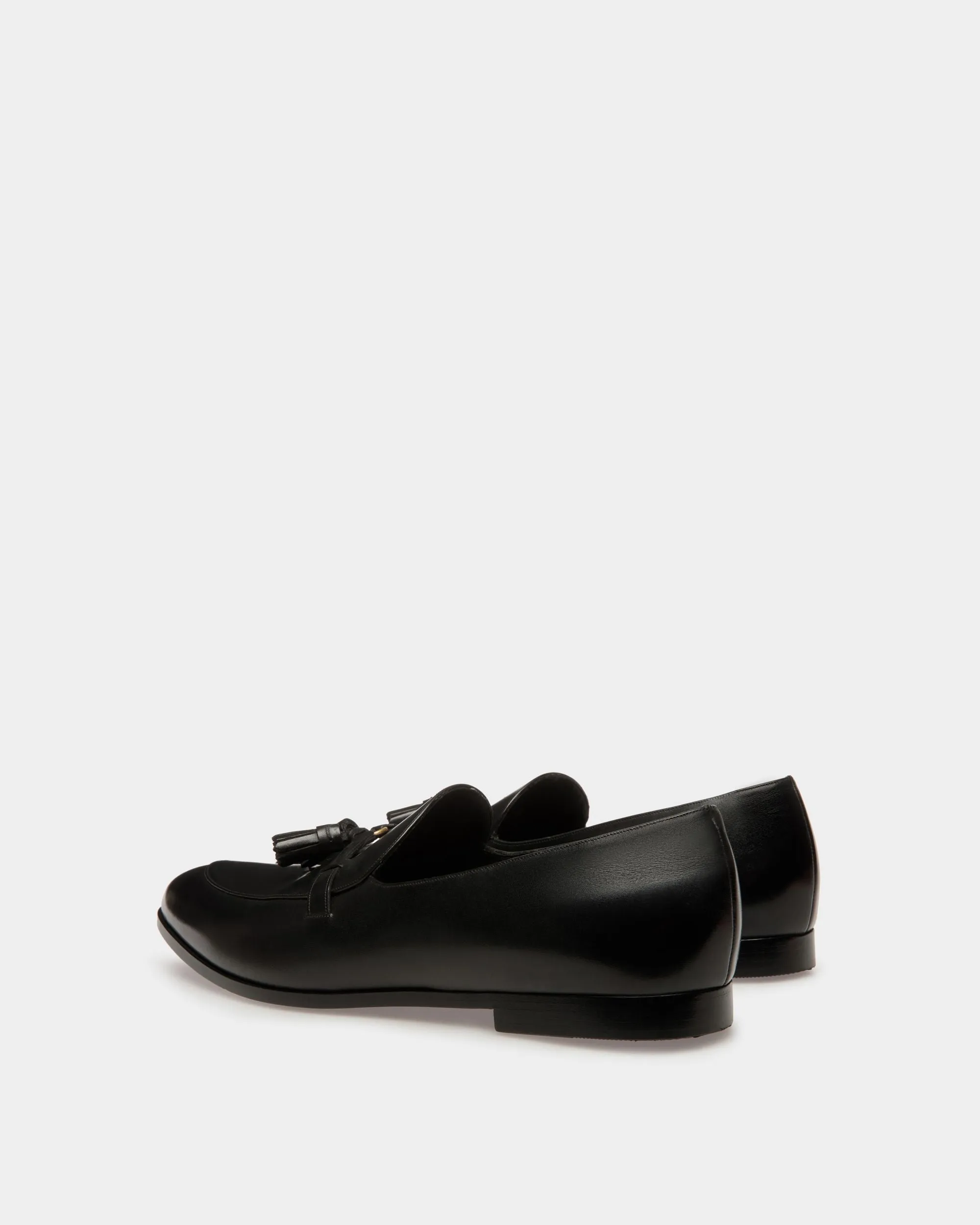 Vegas Flat Loafers In Black Leather
