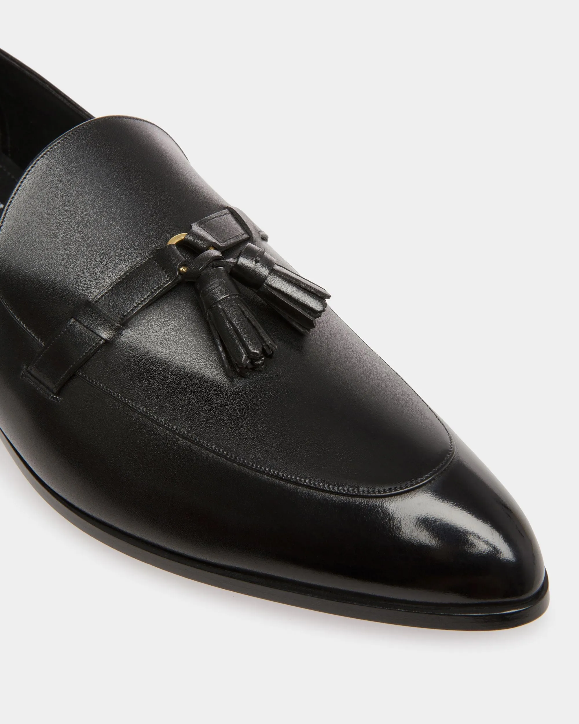 Vegas Flat Loafers In Black Leather