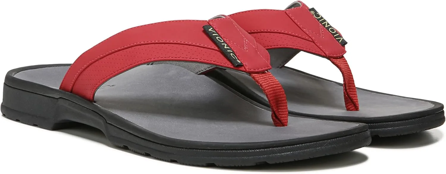 Vionic Men's Wander Wyatt Flip Flop Sandals- Supportive Men's Toe-Post Sandals That Include Three-Zone Comfort with Orthotic Insole Arch Support, Medium Fit