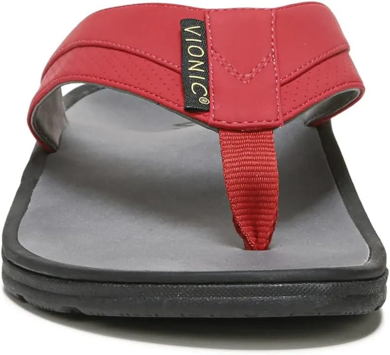 Vionic Men's Wander Wyatt Flip Flop Sandals- Supportive Men's Toe-Post Sandals That Include Three-Zone Comfort with Orthotic Insole Arch Support, Medium Fit