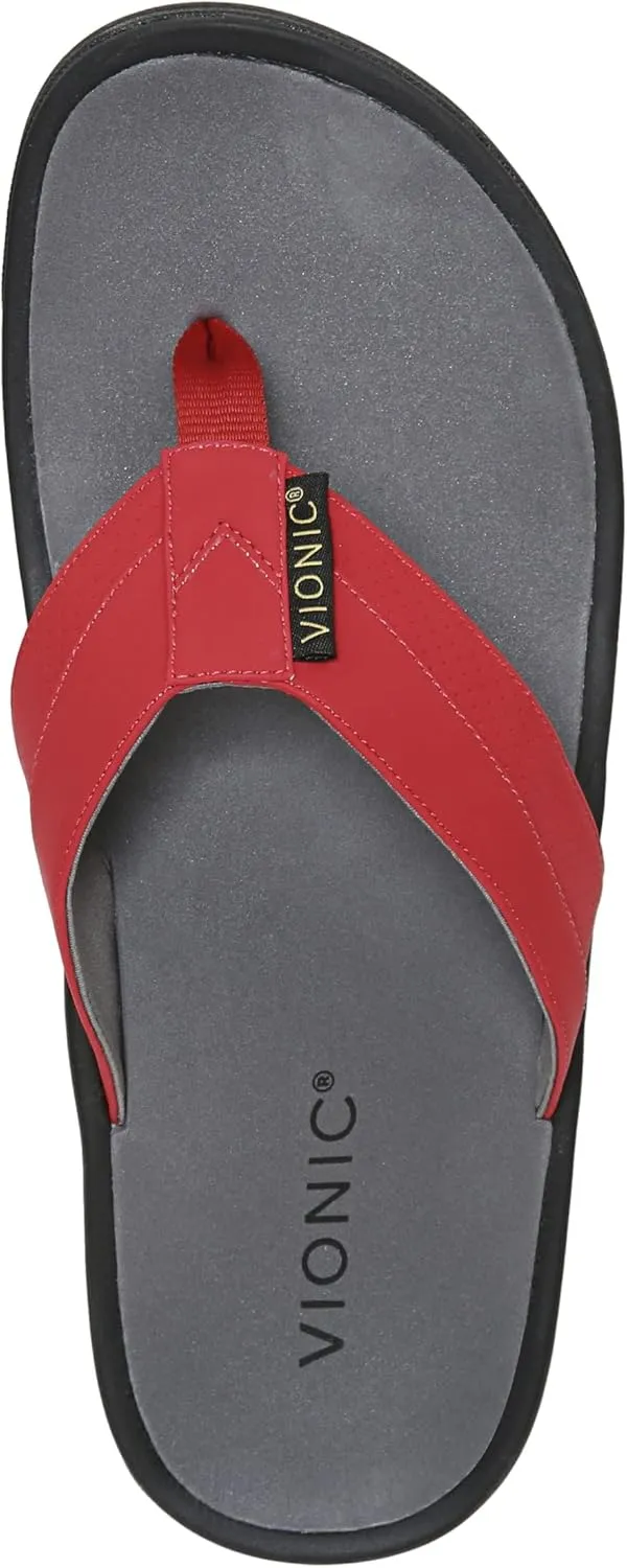Vionic Men's Wander Wyatt Flip Flop Sandals- Supportive Men's Toe-Post Sandals That Include Three-Zone Comfort with Orthotic Insole Arch Support, Medium Fit