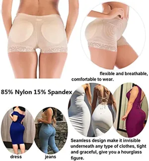 Vorcy Women Butt Pads Fake Butt Lifter Shapewear Padded Panties Hip Enhancer Pads Body Shaper Tummy Control