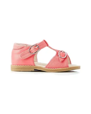 Walnut Rocket Canvas Sandal in Coral