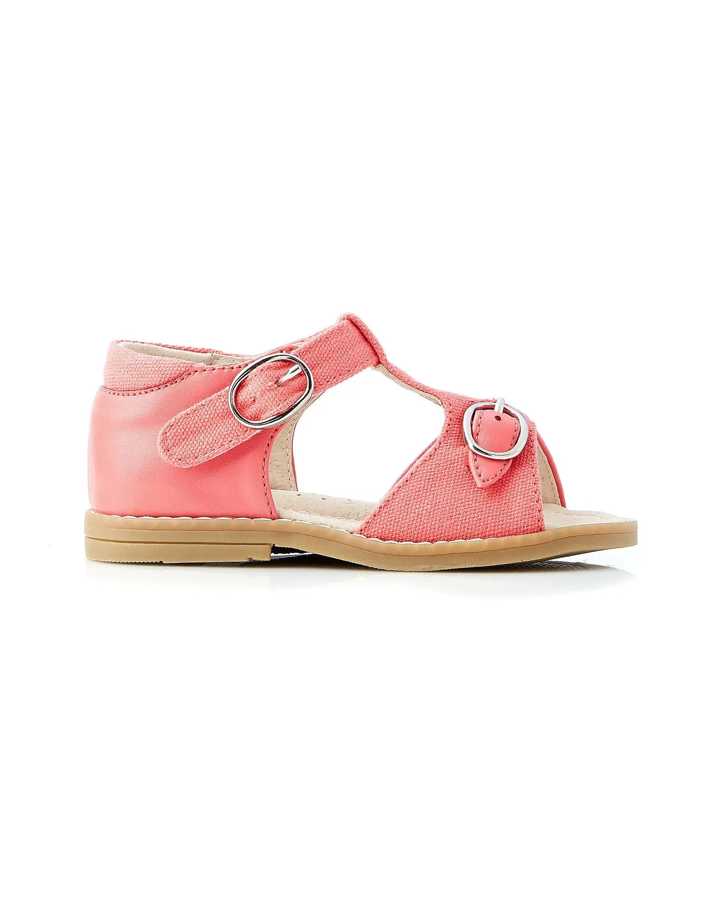 Walnut Rocket Canvas Sandal in Coral