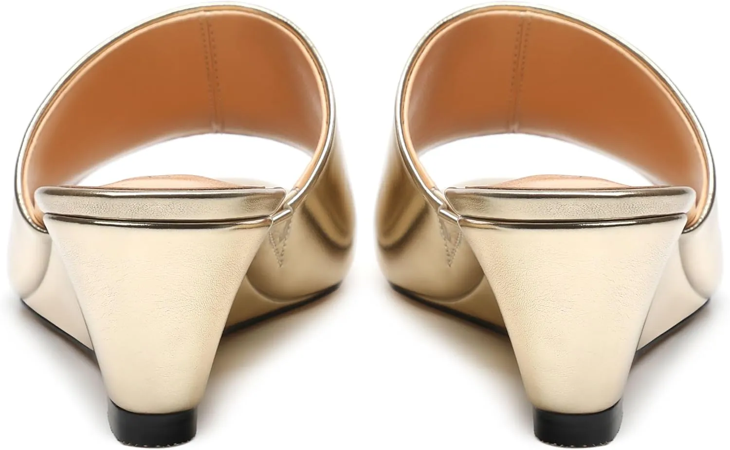 Wedge Sandals for Women Open Toe Wedge Heels Womens Matte High Heel Sandal Round Toe Heeled Wedge Sandals Slip on Casual shoes 2 inch