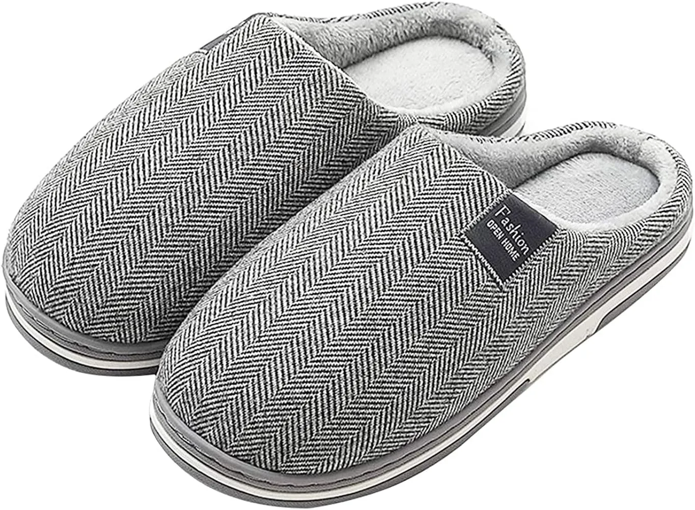 Women Outdoor Anti Skid Plush Slippers Slip On Cozy Warm Washable House Shoes Closed Toe Preppy Indoor Non-Slip Flat