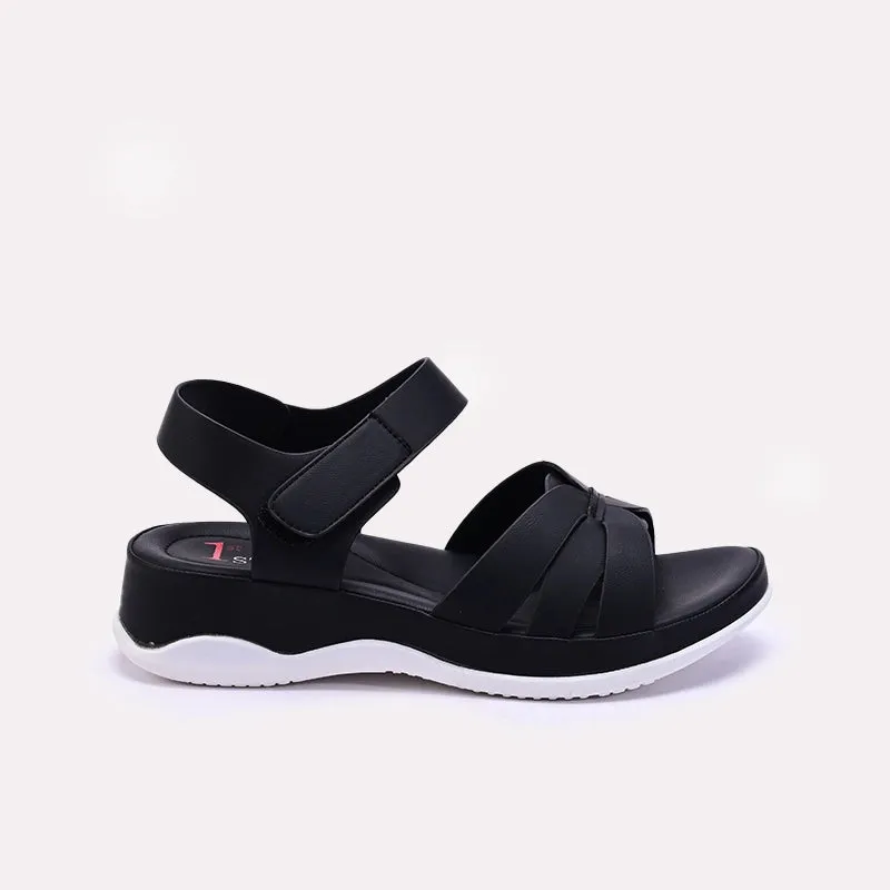 Womens Black Comfy Casual Sandals 0421561