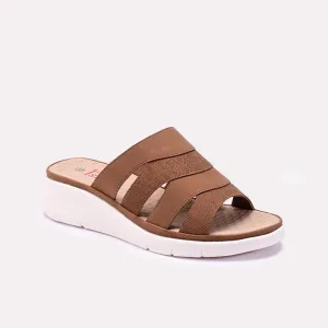 Womens Brown Comfy Casual Slippers 0413301
