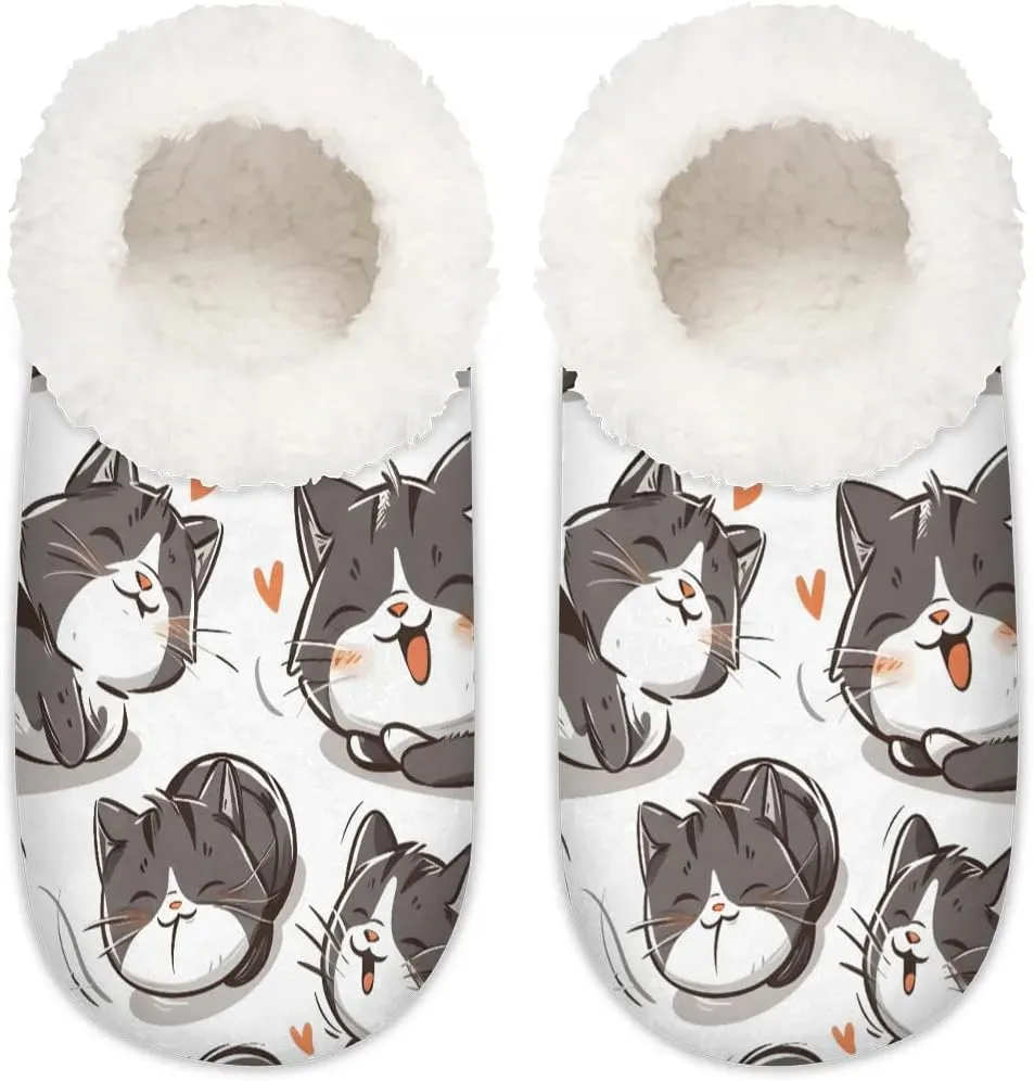 Women's Fuzzy Slippers Fluffy Winter House Shoes for Women Men Indoor and Outdoor Bedroom Shoes Warm Comfy Home Slippers