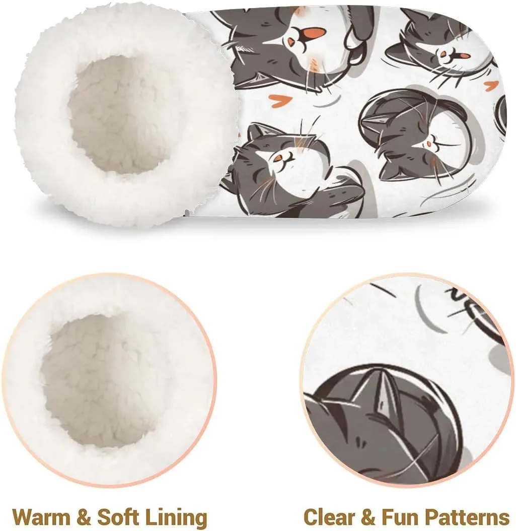 Women's Fuzzy Slippers Fluffy Winter House Shoes for Women Men Indoor and Outdoor Bedroom Shoes Warm Comfy Home Slippers