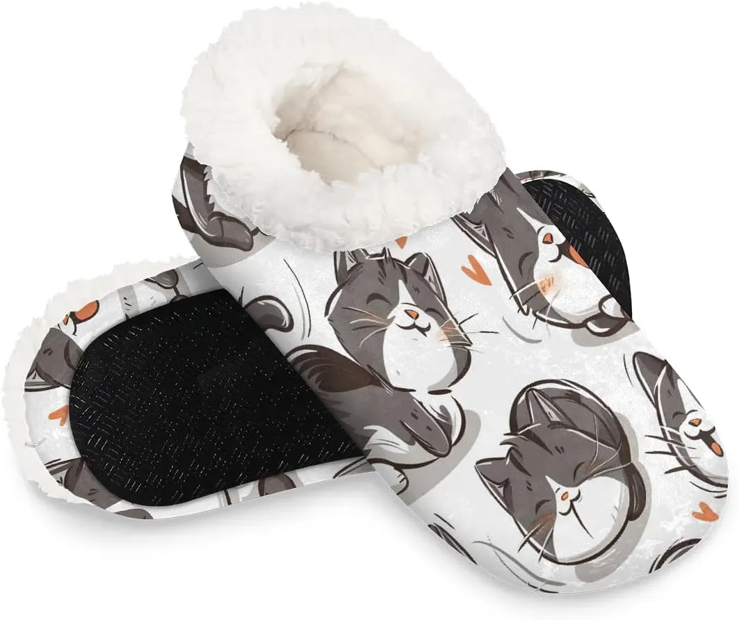 Women's Fuzzy Slippers Fluffy Winter House Shoes for Women Men Indoor and Outdoor Bedroom Shoes Warm Comfy Home Slippers