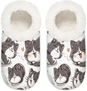 Women's Fuzzy Slippers Fluffy Winter House Shoes for Women Men Indoor and Outdoor Bedroom Shoes Warm Comfy Home Slippers