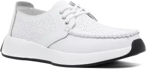 Women's Orthopedic Leather Dress Walking Shoes: Casual Sneakers with Arch Support for Plantar Fasciitis, Comfortable Supportive Shoes with Orthotic Insoles for Foot and Heel Pain
