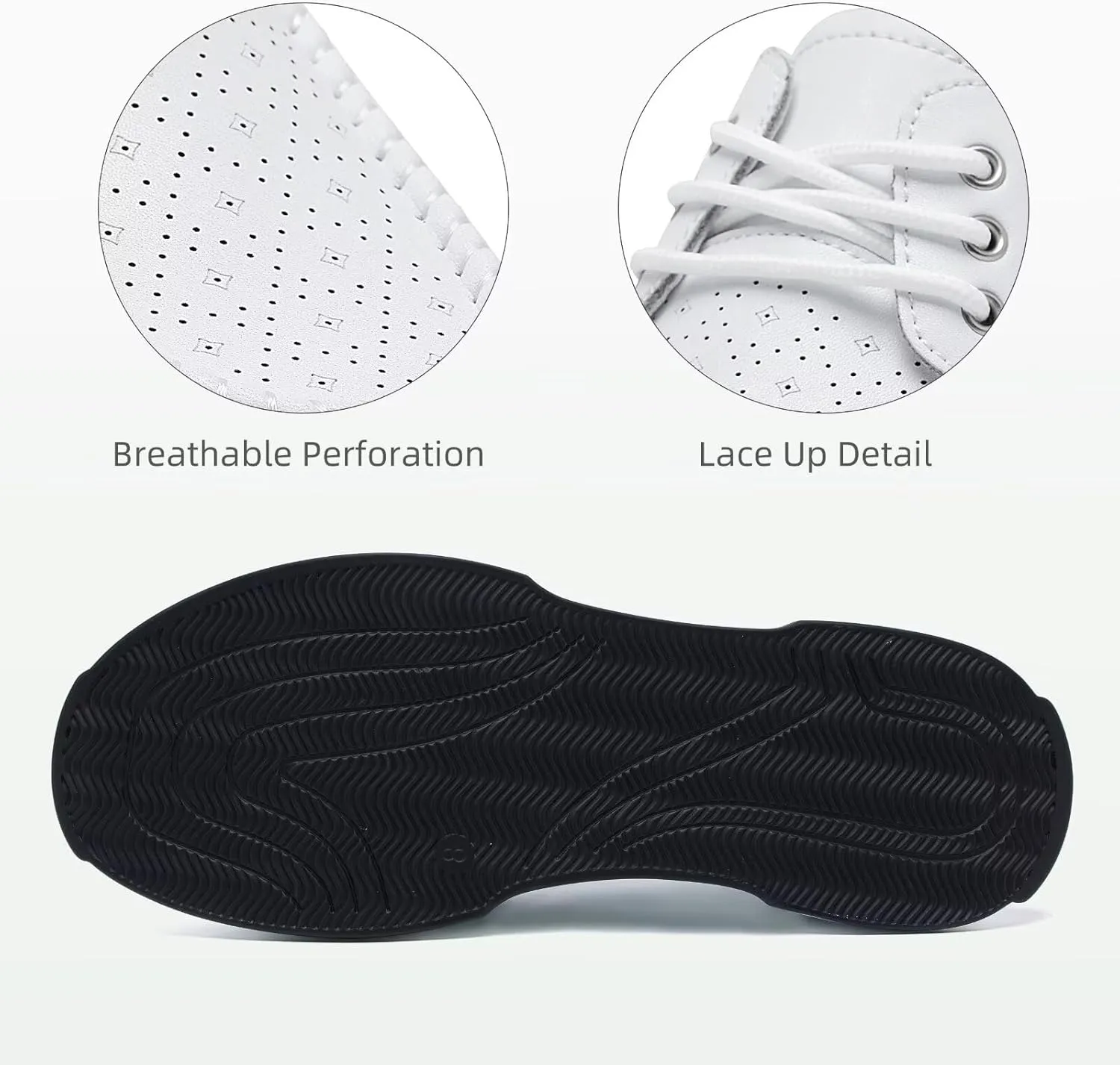Women's Orthopedic Leather Dress Walking Shoes: Casual Sneakers with Arch Support for Plantar Fasciitis, Comfortable Supportive Shoes with Orthotic Insoles for Foot and Heel Pain
