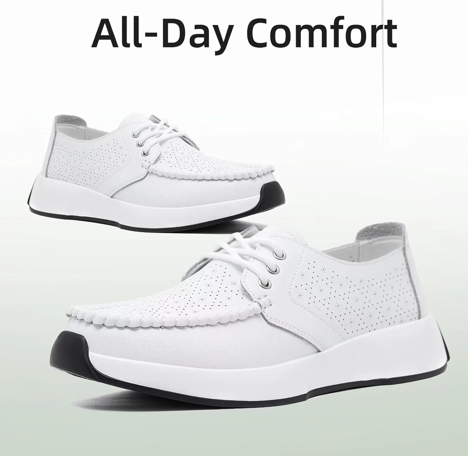 Women's Orthopedic Leather Dress Walking Shoes: Casual Sneakers with Arch Support for Plantar Fasciitis, Comfortable Supportive Shoes with Orthotic Insoles for Foot and Heel Pain