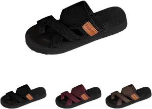 Womens Slide Sandals with Arch Support Breathable Mesh Hollow with Toe Loop Summer Casual Flats Slippers Orthotic Orthopedic Lightweight Comfortable Athletic Plantar Fasciitis Sandal Flip Flops