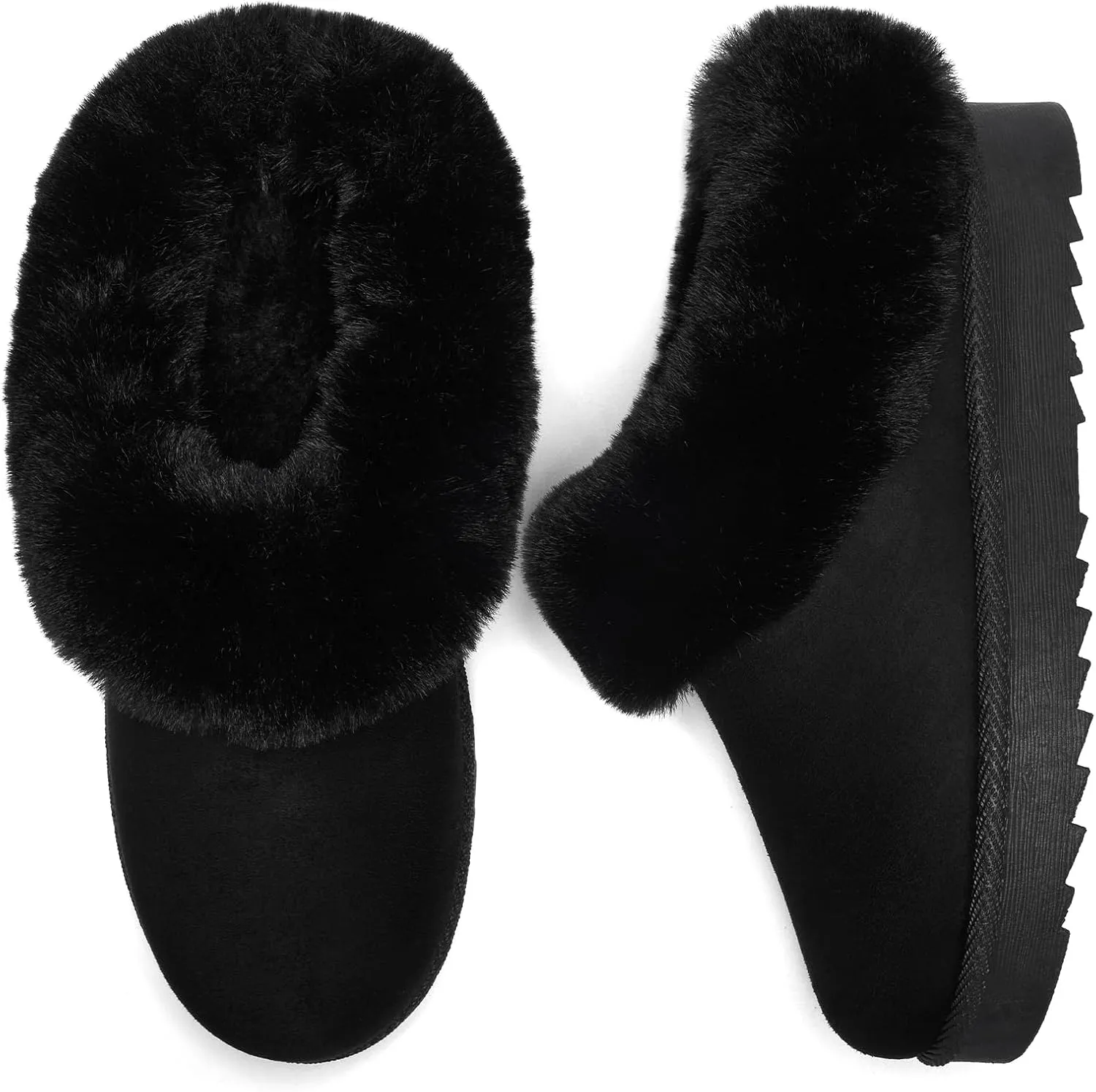 Women's Slippers Platform Mini Boots Anti-Slip Boot For Outdoor Short Ankle Boot Fur Fleece Lined Sneakers House slippers