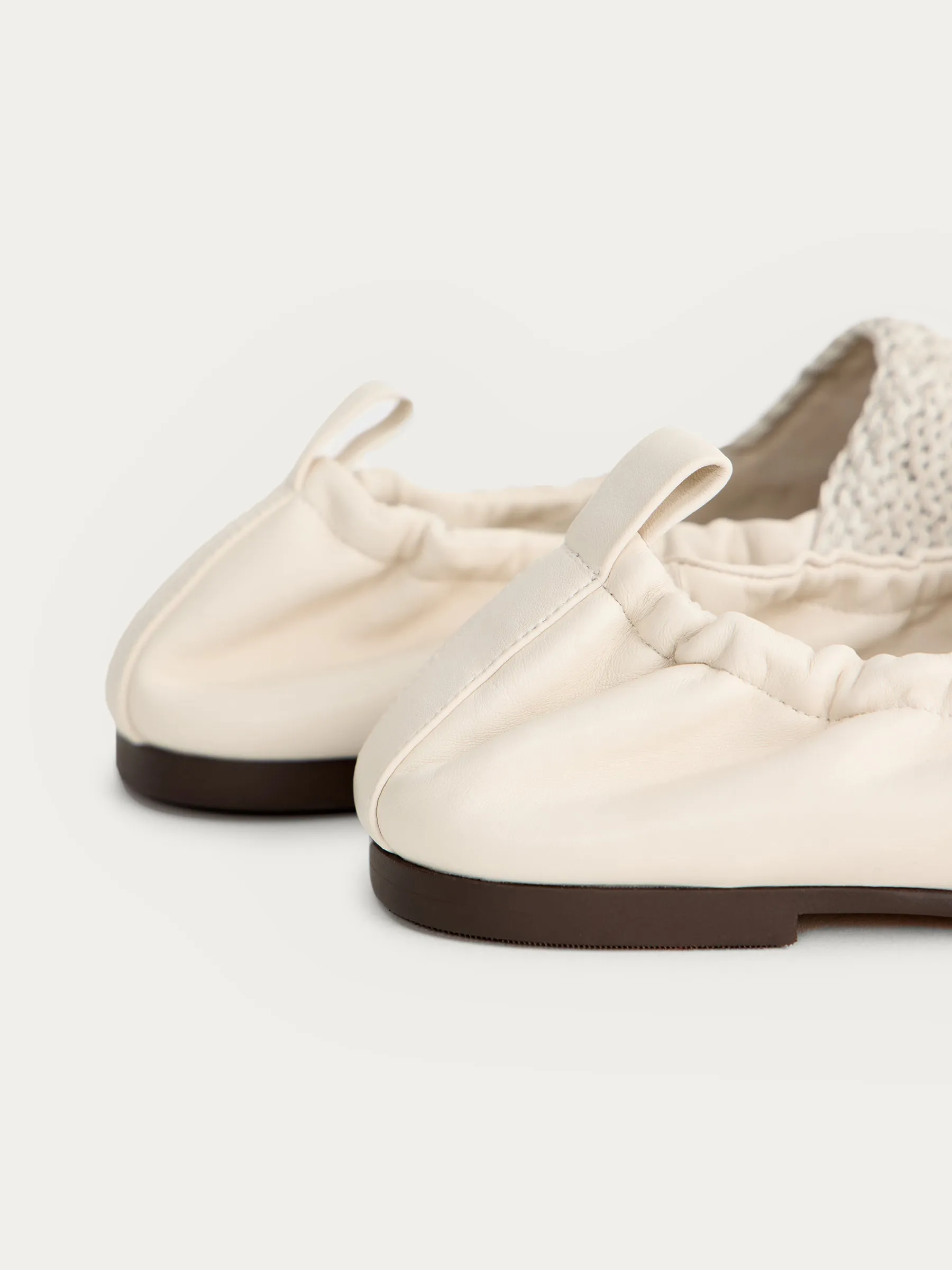 Woven leather loafers