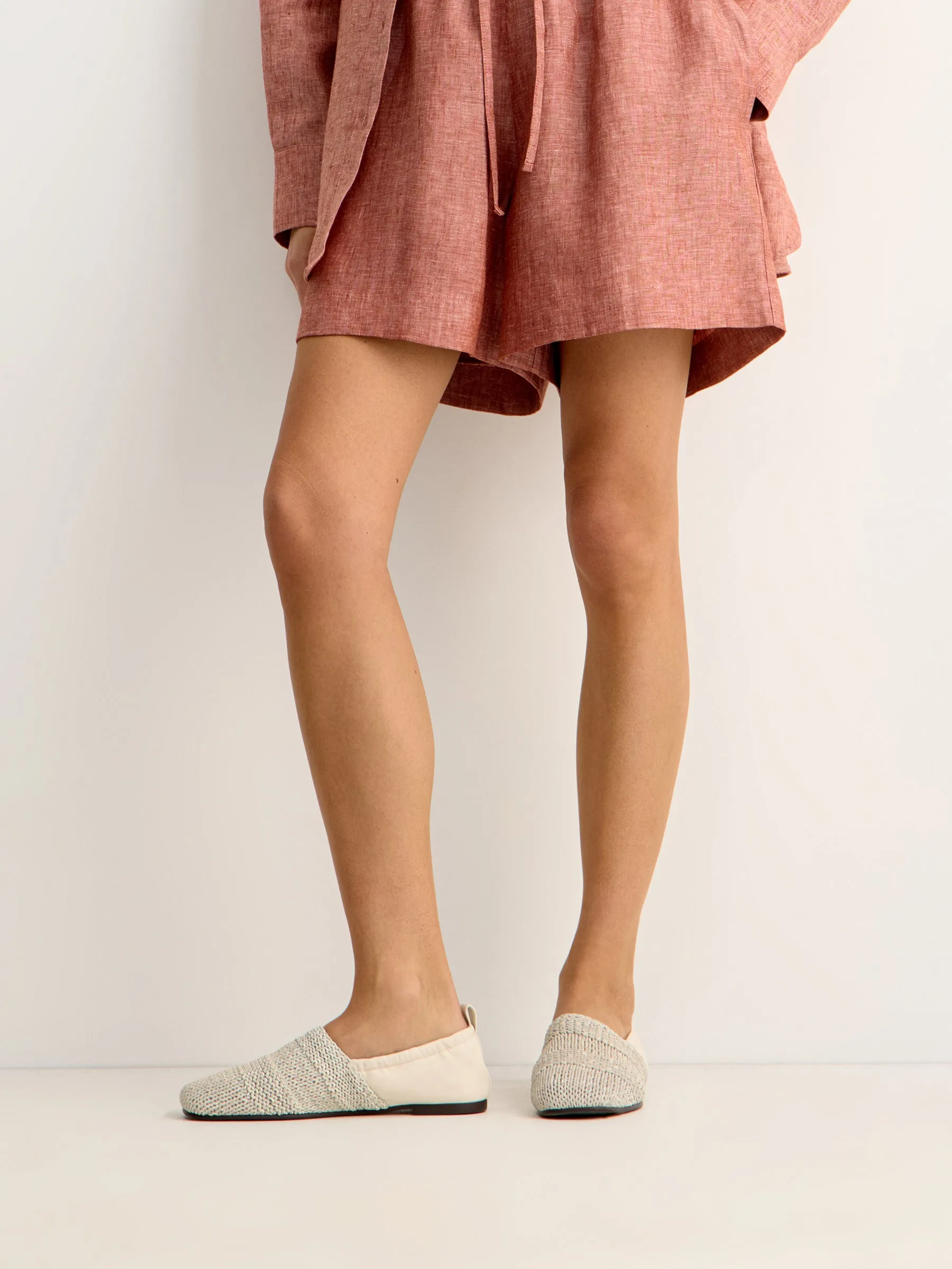 Woven leather loafers