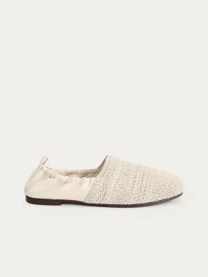 Woven leather loafers