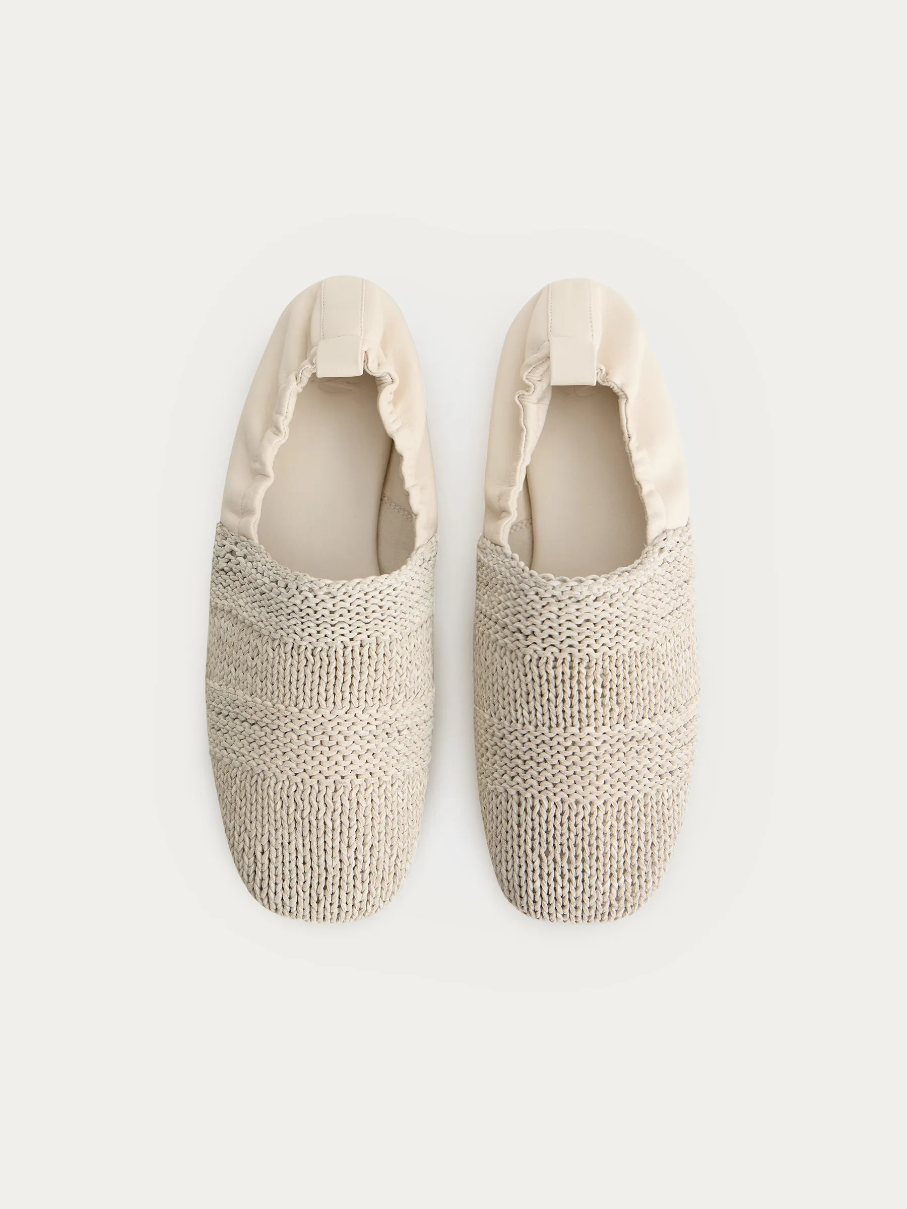 Woven leather loafers