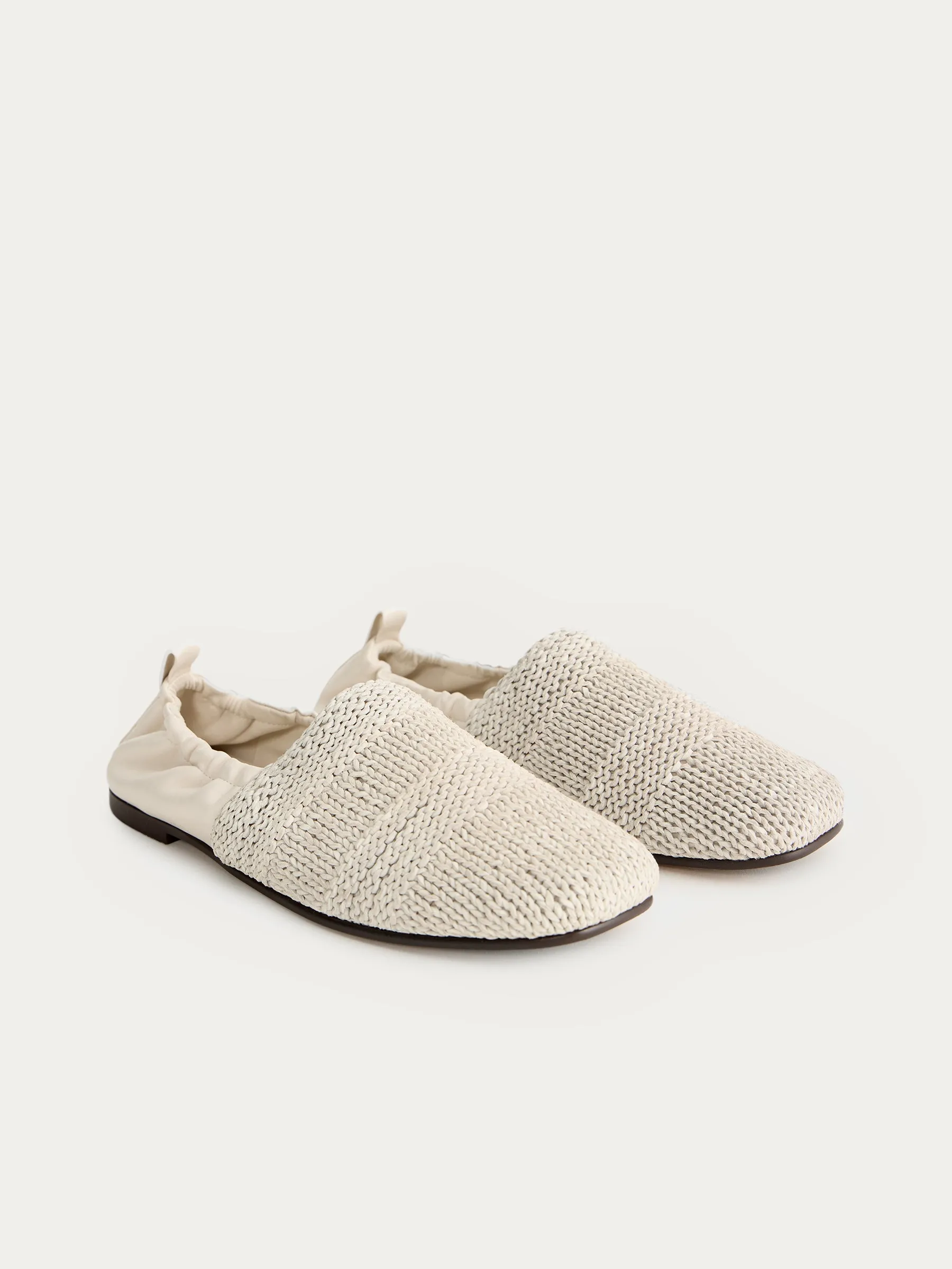 Woven leather loafers