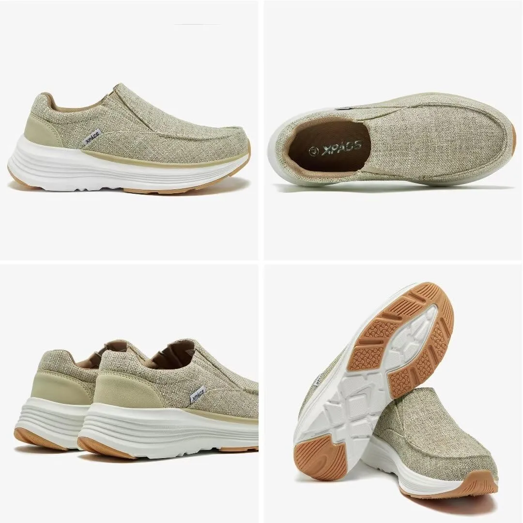 XPACS Orthopedic Comfortable Fashion Sneakers for Mens, Casual Arch Support Walking Shoes for Plantar Fasciitis, Cushion Supportive Orthotic Shoes for Foot and Heel Pain Relief