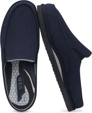 Yolis Men's Slippers with Arch Support Moccasin Clog House Shoes Breathable Waffle Knit Lightweight Non Slip Indoor Outdoor Home Shoes Size 8-14