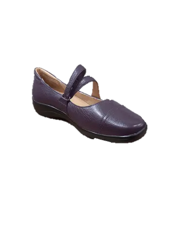 Ziera Womens Jammies XF-ZR Leather Shoe Aubergine